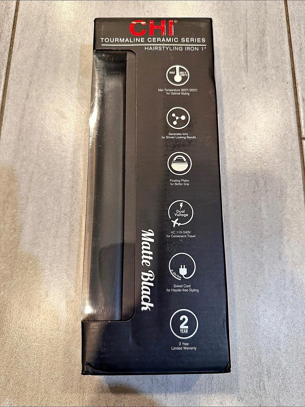 CHI Tourmaline Ceramic Series 1” Hair Styling Iron BNIB SEALED
